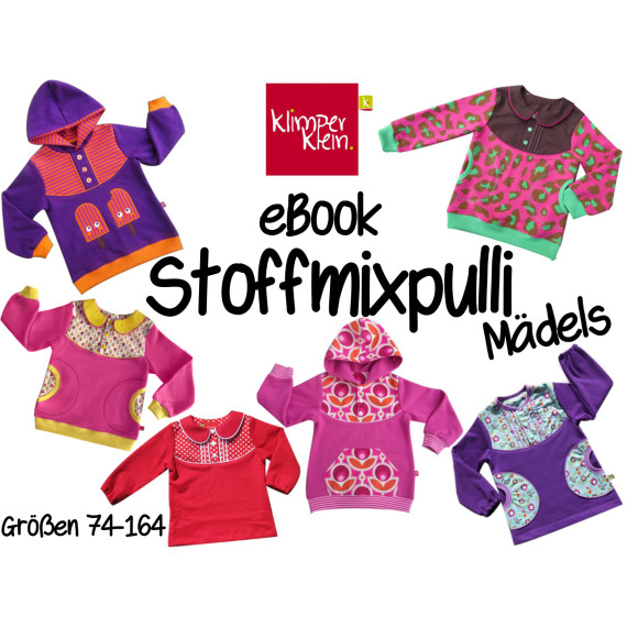 Ebook -  Stoffmixpulli Mädels / Gr. 74 - 164